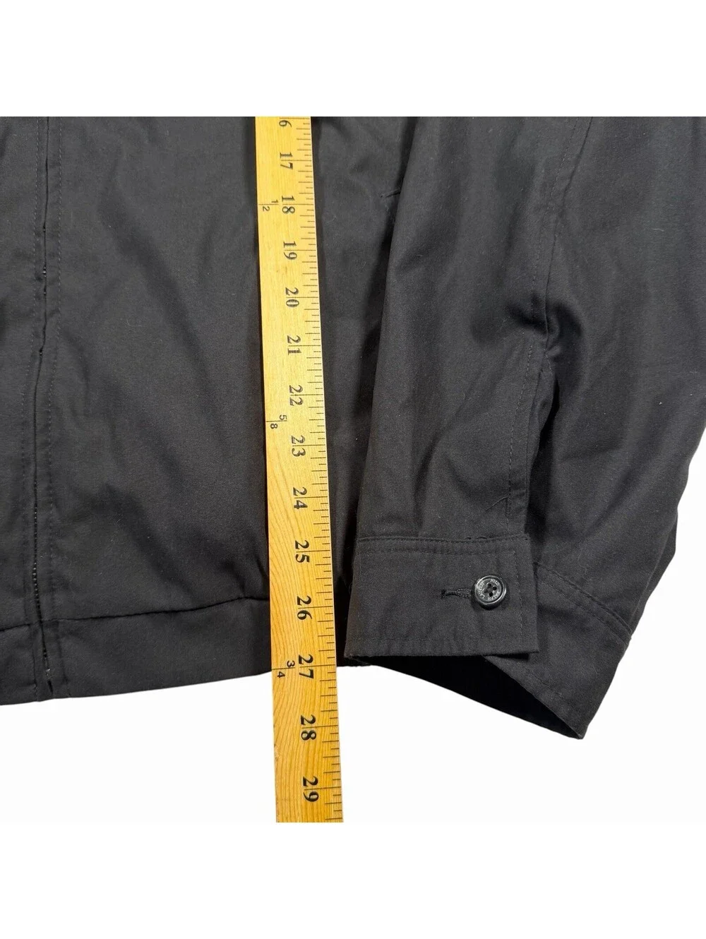 Polo by Ralph Lauren Men's Black Windbreaker Jacket with Plaid Lining, Size XXL